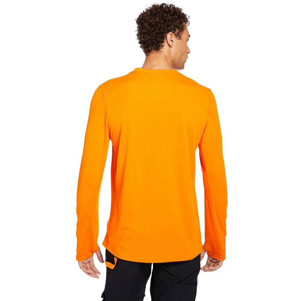 Camisetas Timberland Hombre Pro® Wicking Good Largos Sleeve Naranjas - Chile XPN-857031